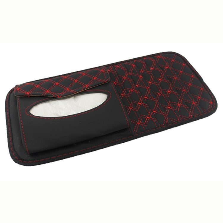 Car Visor Cd Holder, White grid lines, Red grid lines HoMEdemic™