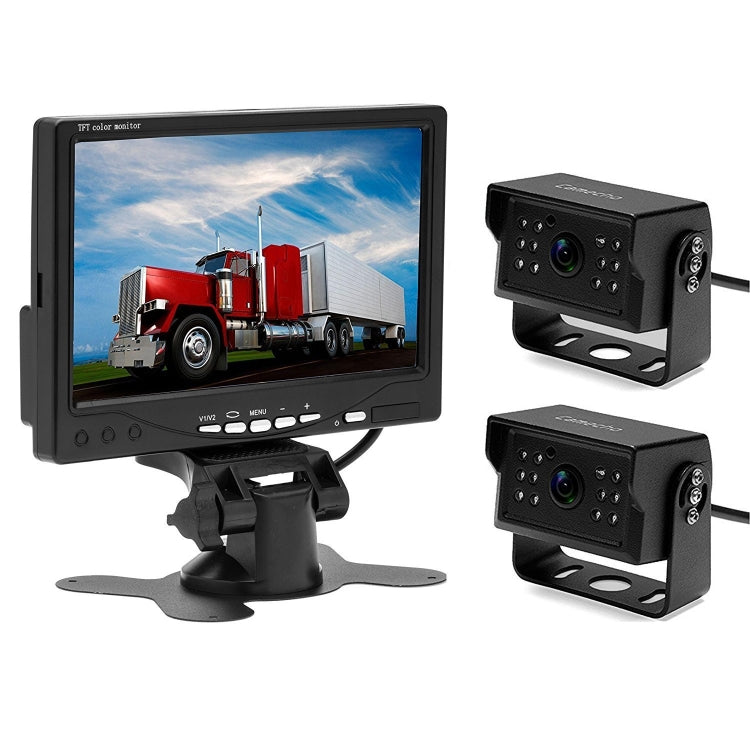 A1510 7 inch HD Car 12 IR Night Vision Rear View Backup Dual Camera Rearview Monitor, with 15m Cable, A1510 HoMEdemic™