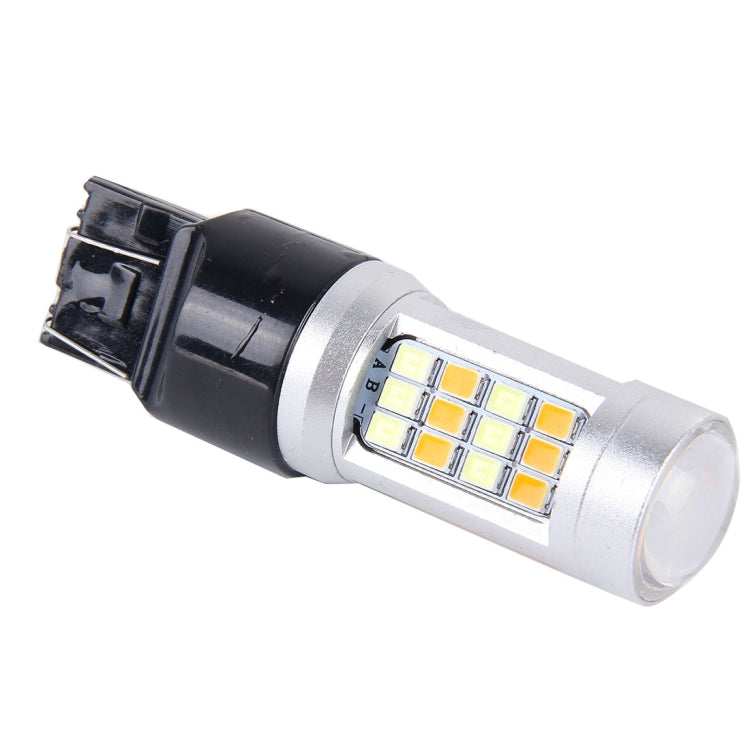2 PCS T20/7443-42LED 20W 21*2835W+21*2835Y White+Yellow Light Turn Signal Light with Len. DC 12-24V, T20 HoMEdemic™