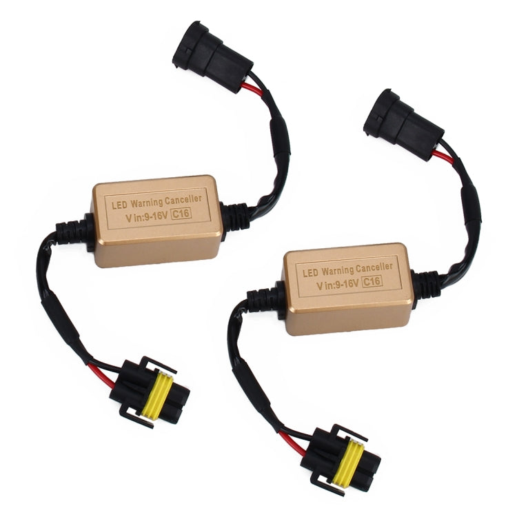 2 PCS H8 H9 H11 LED Headlight Canbus Error Free Computer Warning Canceller Resistor Decoders Anti-Flicker Capacitor Harness, H8 H9 H11 HoMEdemic™