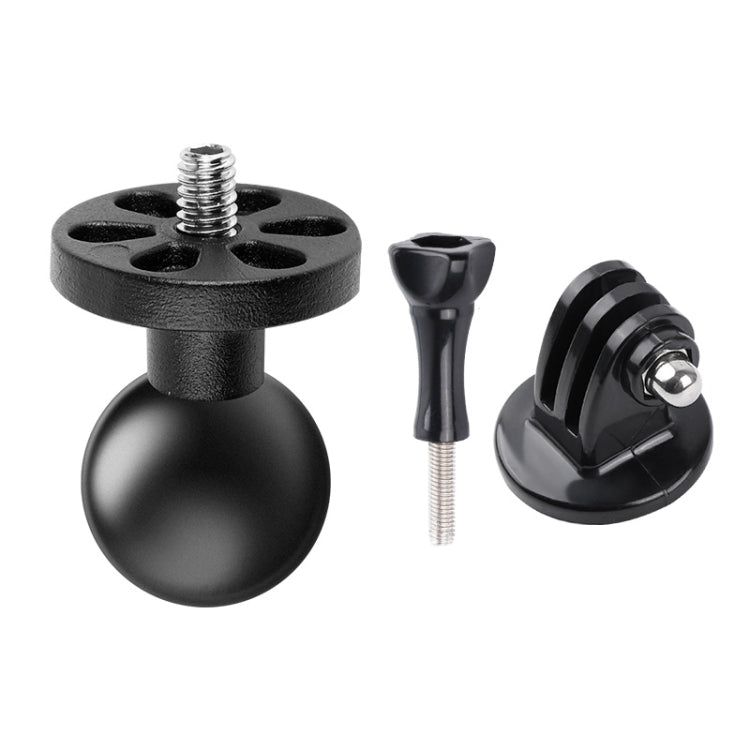 1/4 inch Screw 25mm Ball Head Motorcycle Fixed Mount Holder with Tripod Adapter & Screw for GoPro, Insta360, DJI and Other Action Cameras, 1/4 inch Screw 25mm Ball Head HoMEdemic™