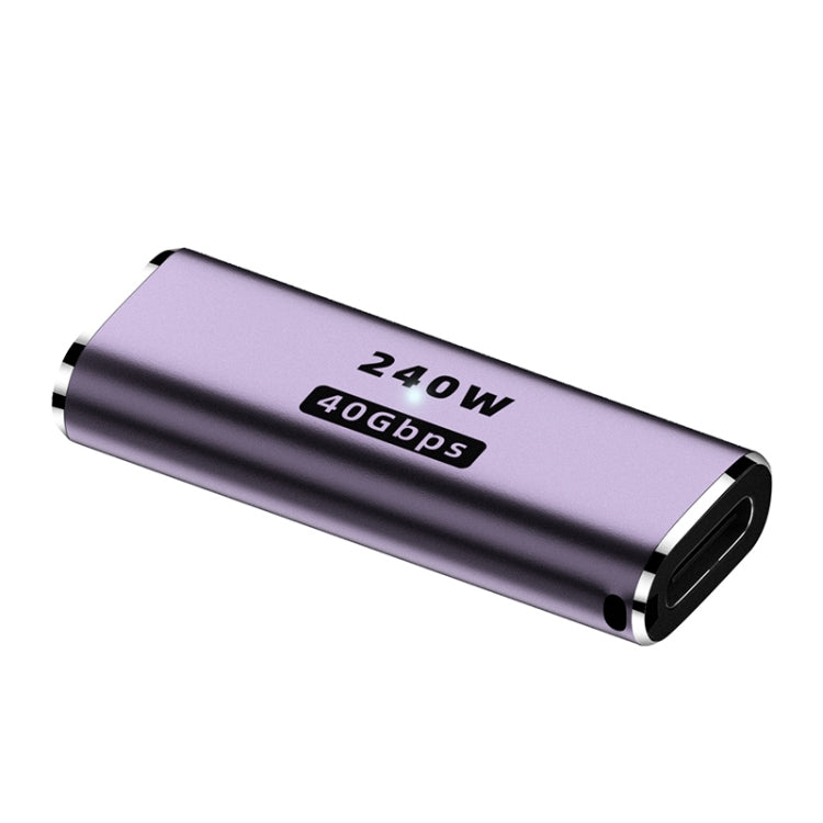 240W USB-C/Type-C Female to USB-C/Type-C Female 40Gbps Straight Adapter with Light, Female Straight Adapter HoMEdemic™