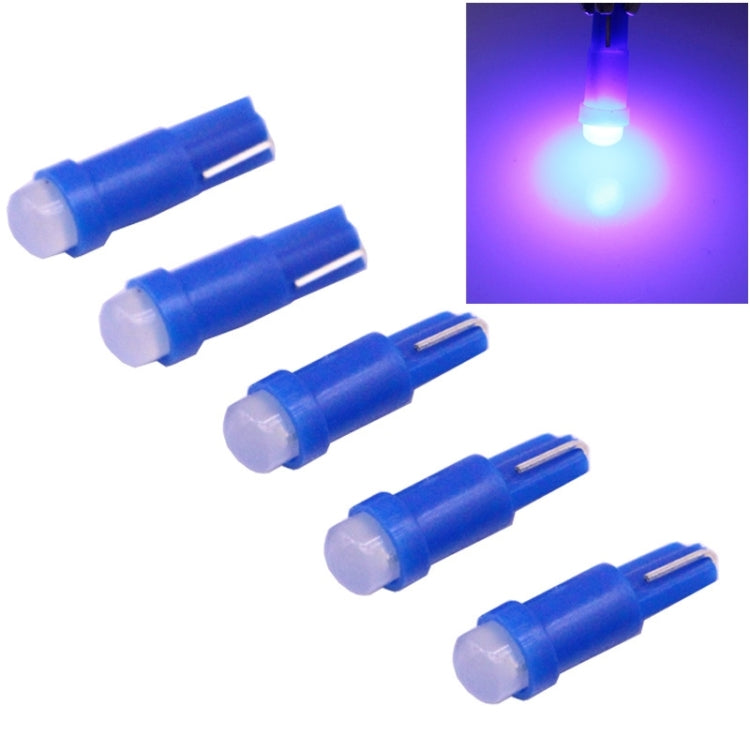 5 PCS T5 0.5W 20LM 1 LED COB LED Instrument Light Bulb Dashboard Light for Vehicles, DC 12V HoMEdemic™