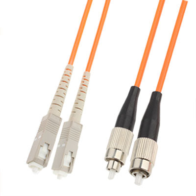 SC-FC Dual-Core Multi Mode Fiber Optic Jumper,Length: 3m, Dual-Core Multi Mode HoMEdemic™