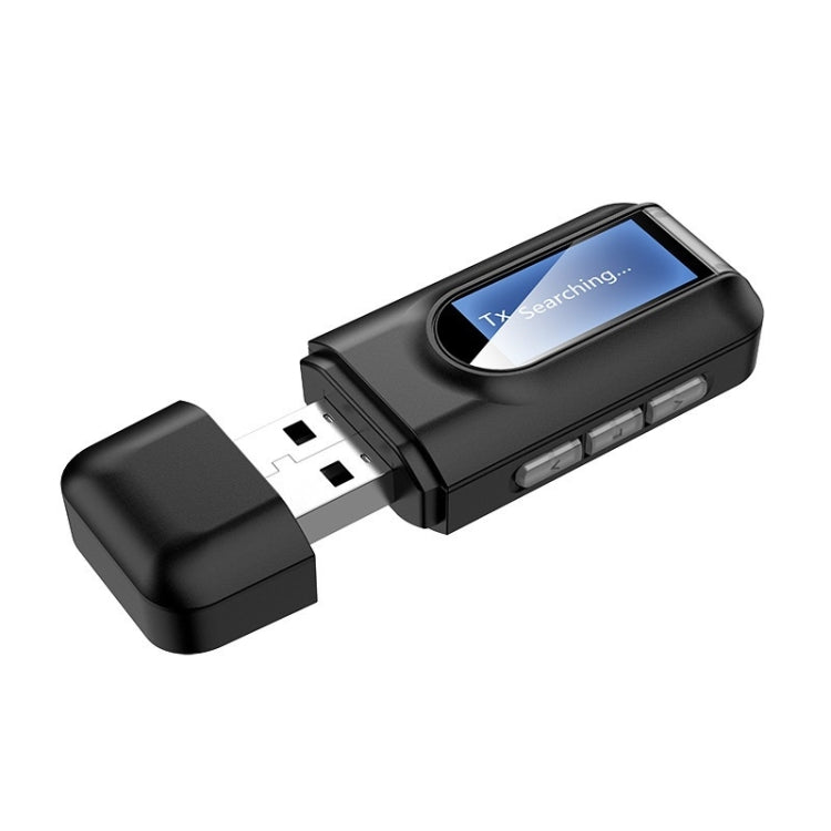 T11 2 In 1 USB Bluetooth 5.0 Transmitter And Receiver Audio Adapter With LCD Screen(Black), T11 HoMEdemic™