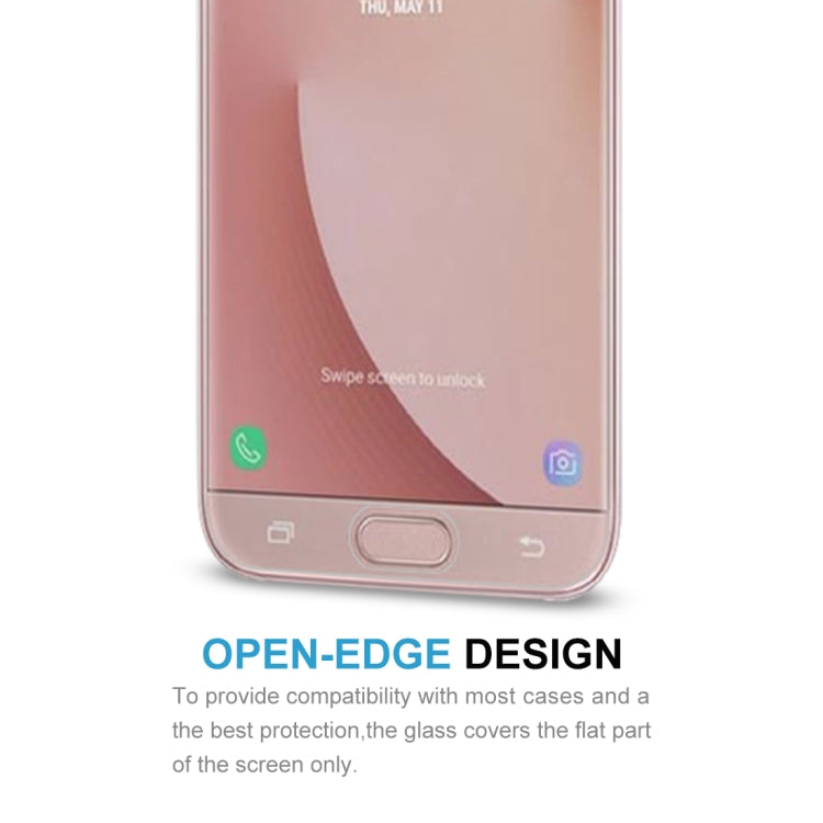 0.26mm 9H 2.5D Arc Edge Tempered Glass Film for Galaxy J7 Pro / J730, For Galaxy J7 Pro / J730 - HoMEdemic™ 