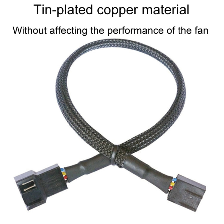 0.27m Computer PWM Temperature Control Cooling Fan Extension Cable Chassis HUB Connector(1 In 1) - HoMEdemic™ 