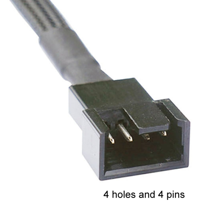 0.27m Computer PWM Temperature Control Cooling Fan Extension Cable Chassis HUB Connector(1 In 1) - HoMEdemic™ 