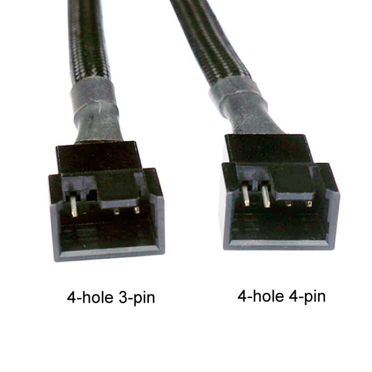 0.27m Computer PWM Temperature Control Cooling Fan Extension Cable Chassis HUB Connector(1 In 2) - HoMEdemic™ 