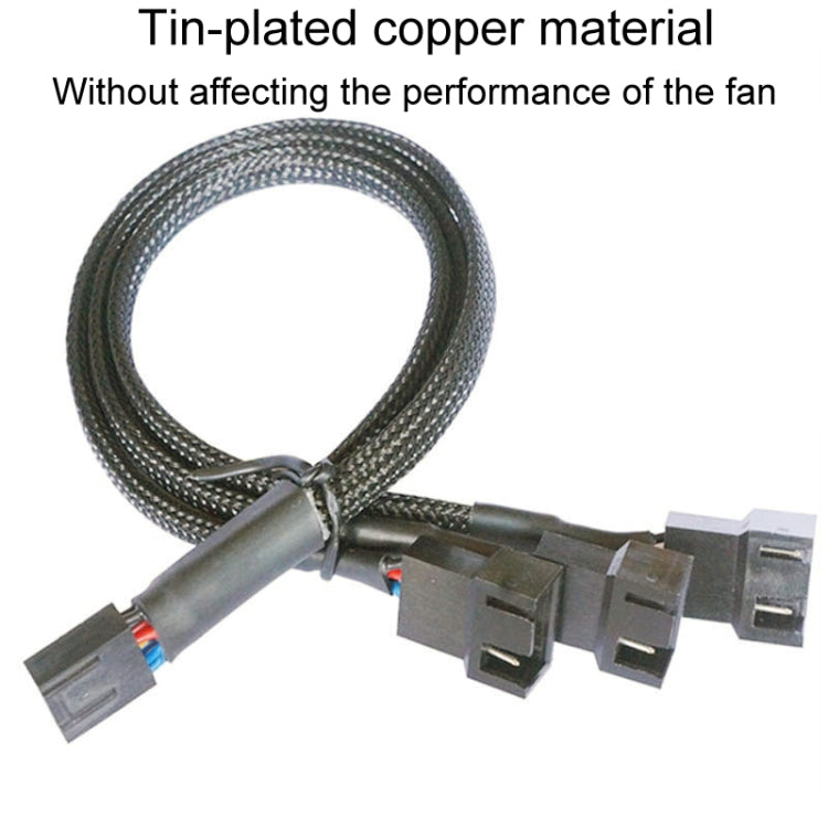 0.27m Computer PWM Temperature Control Cooling Fan Extension Cable Chassis HUB Connector(1 In 3) - HoMEdemic™ 