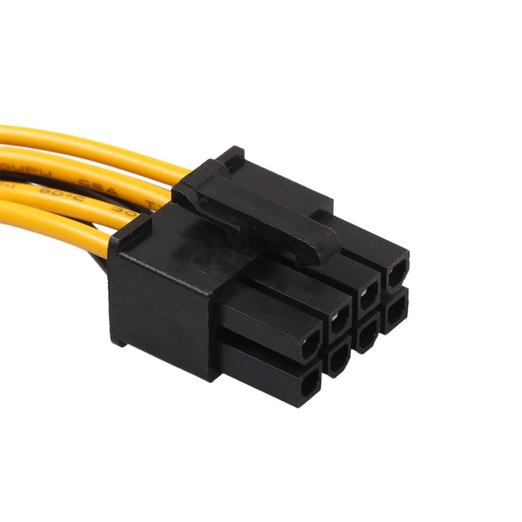 0.2m Full Copper GPU Graphics Card 8 Pin Female To Double 15 Pin SATA Computer Motherboard Power Transfer Line(Black and Yellow Line) - HoMEdemic™ 
