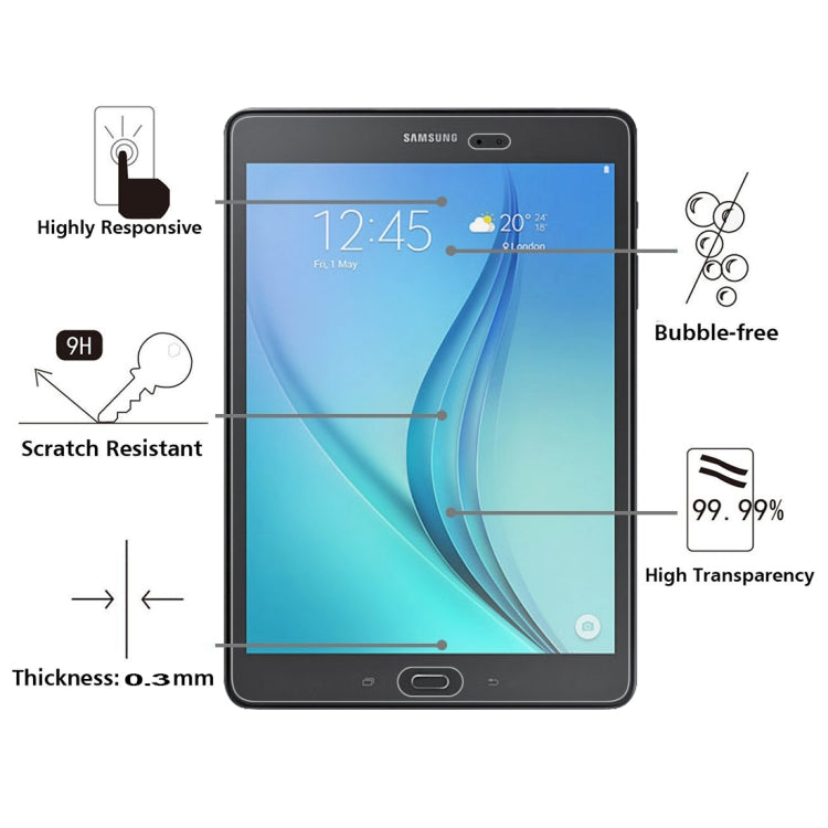 0.3mm 9H Full Screen Tempered Glass Film for Galaxy Tab A Plus 9.7 / P550, For P550 (1pc) - HoMEdemic™ 