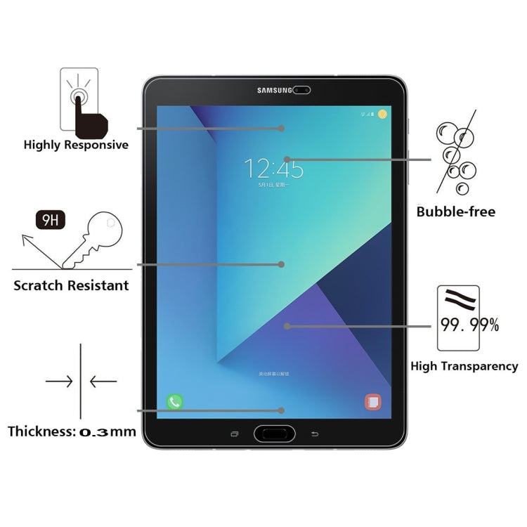 0.3mm 9H Full Screen Tempered Glass Film for Galaxy Tab S3 9.7 / T820, For T820 (1pc) - HoMEdemic™ 