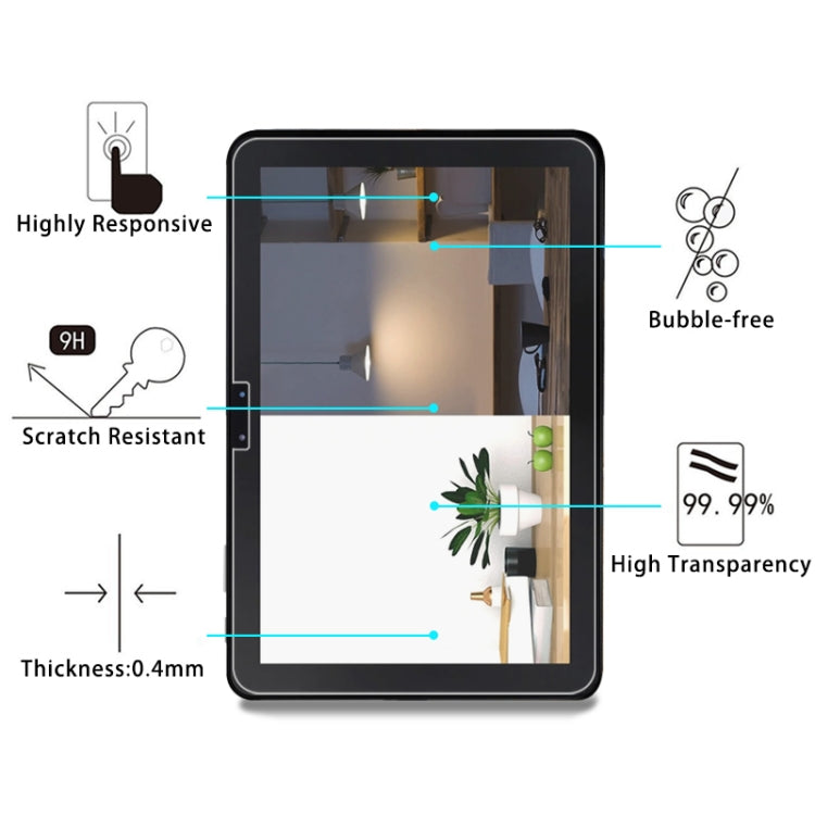 0.4mm 9H Surface Hardness Tempered Glass Film for Galaxy Tab Advanced2 / T583 - HoMEdemic™ 