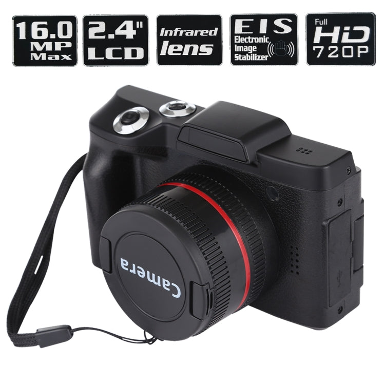 1.3 Mega Pixel Interpolation Flip Screen  Interchangeable Lens Digital Camera, 2.4 inch LCD, Full HD 720P Recording, Infrared Lens, EIS, Black, White - HoMEdemic™ 