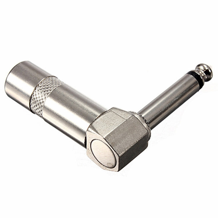 1/4 Inch 6.35mm Audio Mono Plug L-shaped Right Angle Screw Jack Male Guitar Audio Connector - HoMEdemic™ 