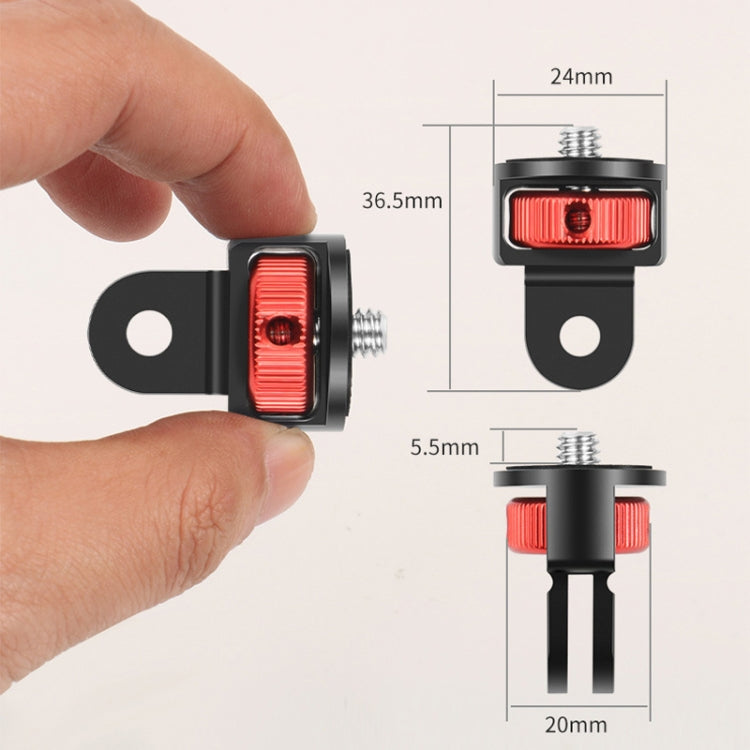 1/4 Inch Screw Converter Tripod Adapter for Sport Camera(Black and Red) - HoMEdemic™ 