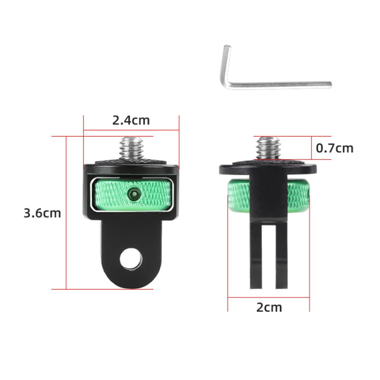 1/4 inch Screw Adjustable Metal Action Camera Adapter(Green Black) - HoMEdemic™ 