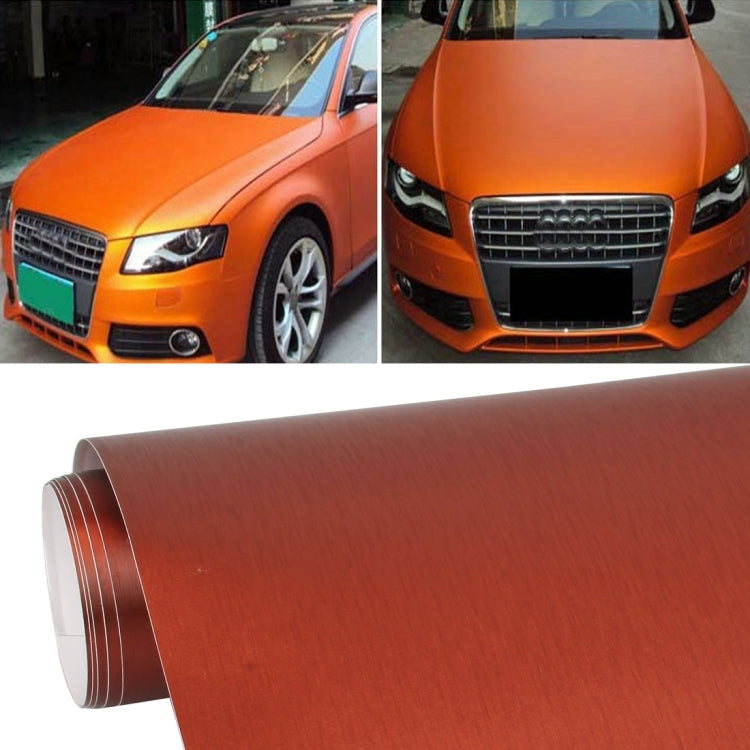 1.52 * 0.5m Waterproof PVC Wire Drawing Brushed Chrome Vinyl Wrap Car Sticker Automobile Ice Film Stickers Car Styling Matte Brushed Car Wrap Vinyl Film - HoMEdemic™ 