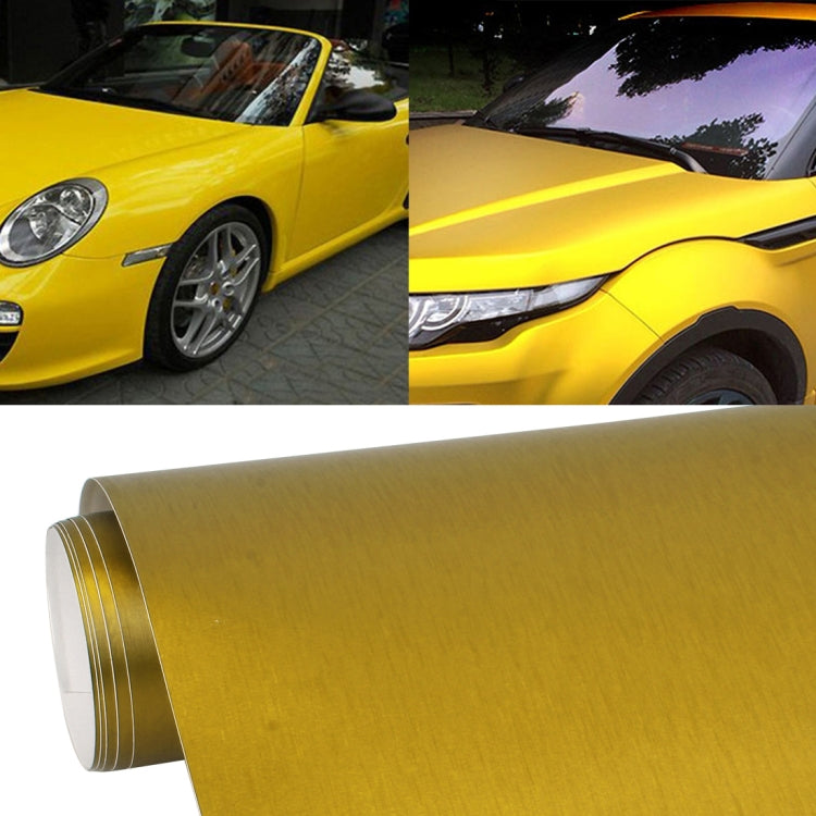 1.52 * 0.5m Waterproof PVC Wire Drawing Brushed Chrome Vinyl Wrap Car Sticker Automobile Ice Film Stickers Car Styling Matte Brushed Car Wrap Vinyl Film - HoMEdemic™ 