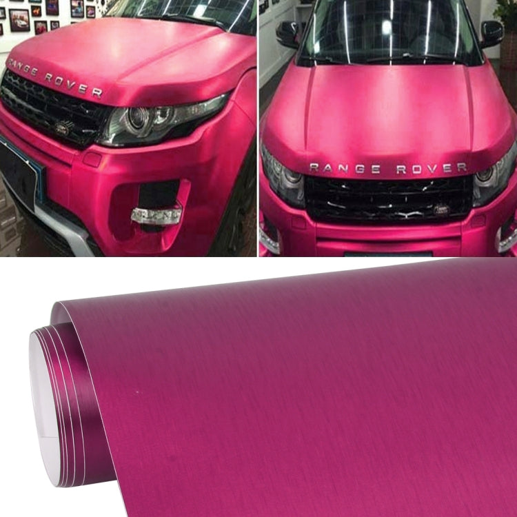 1.52 * 0.5m Waterproof PVC Wire Drawing Brushed Chrome Vinyl Wrap Car Sticker Automobile Ice Film Stickers Car Styling Matte Brushed Car Wrap Vinyl Film - HoMEdemic™ 