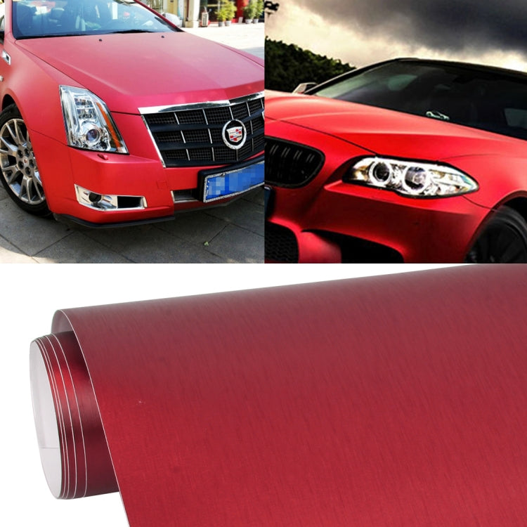 1.52 * 0.5m Waterproof PVC Wire Drawing Brushed Chrome Vinyl Wrap Car Sticker Automobile Ice Film Stickers Car Styling Matte Brushed Car Wrap Vinyl Film - HoMEdemic™ 
