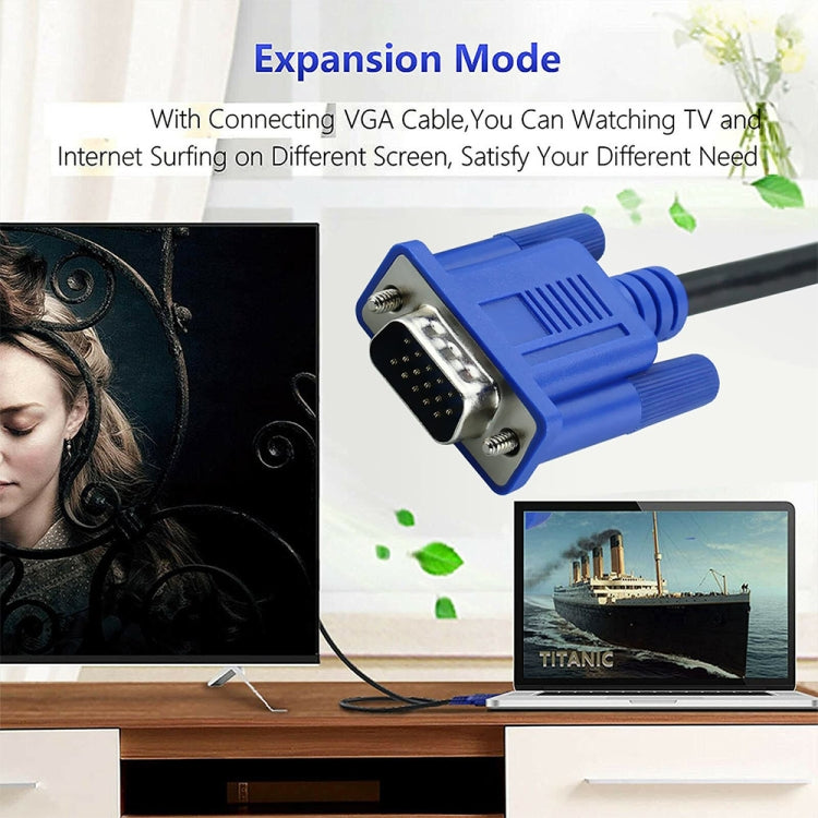1.5m High Quality VGA 15 Pin Male to VGA 15 Pin Male Cable for LCD Monitor / Projector, 1.5m - HoMEdemic™ 