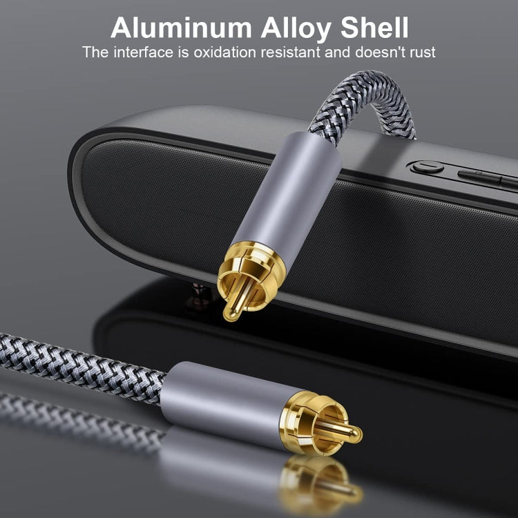 1.5m Pure Copper RCA Coaxial HIFI Digital Audio Cable SPDIF Subwoofer Speaker Cable(Silver Gray) - HoMEdemic™ 
