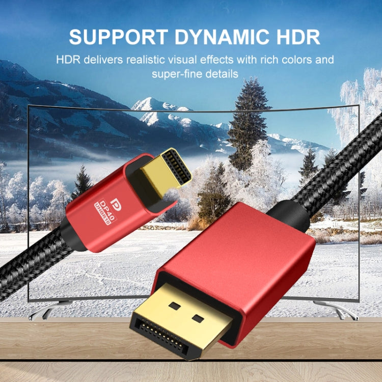 1.5m Version 2.1 Mini DP To DP Cable Monitor Computer Video Adapter Cable 30AWG OD6.3MM - HoMEdemic™ 