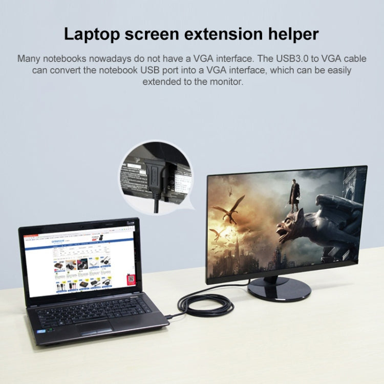 1.8m USB3.0 to VGA Converter Extension Cable - HoMEdemic™ 