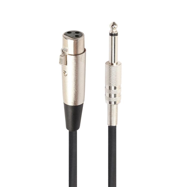 1.8m XLR 3-Pin Female to 1/4 inch (6.35mm) Mono Shielded Microphone Mic Cable, Length: 1.8m - HoMEdemic™ 