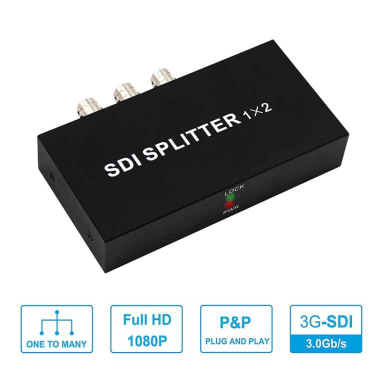 1 In 2 Out SD-SDI / HD-SDI / 3G-SDI Distribution Amplifier Video SDI Splitter(US Plug) - HoMEdemic™ 