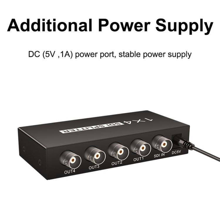 1 In 4 Out SD-SDI / HD-SDI / 3G-SDI Distribution Amplifier Video SDI Splitter(US Plug) - HoMEdemic™ 
