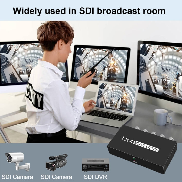 1 In 4 Out SD-SDI / HD-SDI / 3G-SDI Distribution Amplifier Video SDI Splitter(US Plug) - HoMEdemic™ 