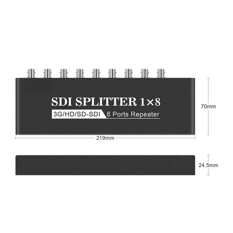 1 In 8 Out SD-SDI / HD-SDI / 3G-SDI Distribution Amplifier Video SDI Splitter(EU Plug) - HoMEdemic™ 