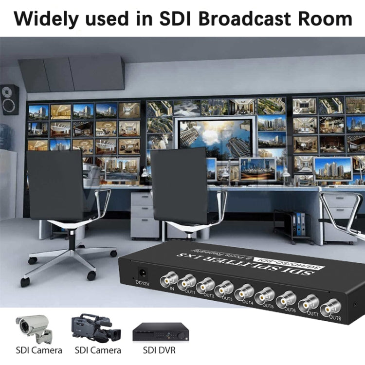 1 In 8 Out SD-SDI / HD-SDI / 3G-SDI Distribution Amplifier Video SDI Splitter(UK Plug) - HoMEdemic™ 