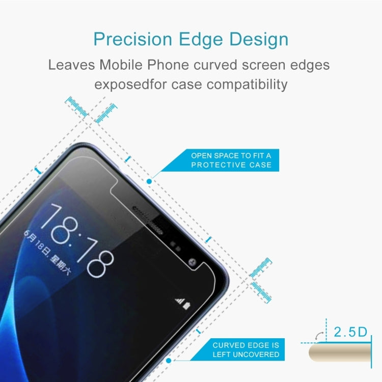 1 PCS For Galaxy J3 (2017) (EU Version) 0.26mm 9H Surface Hardness 2.5D Explosion-proof Non-full Screen Tempered Glass Screen Film, For Galaxy J3 (2017) (EU Version)(1 PC) - HoMEdemic™ 