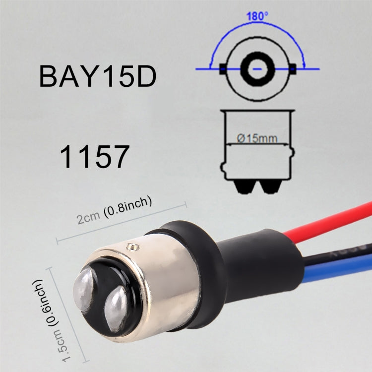 1 Pair 1157 / BAY15D Bulb Holder Base Male Socket with Wire, 1157 / BAY15D - HoMEdemic™ 