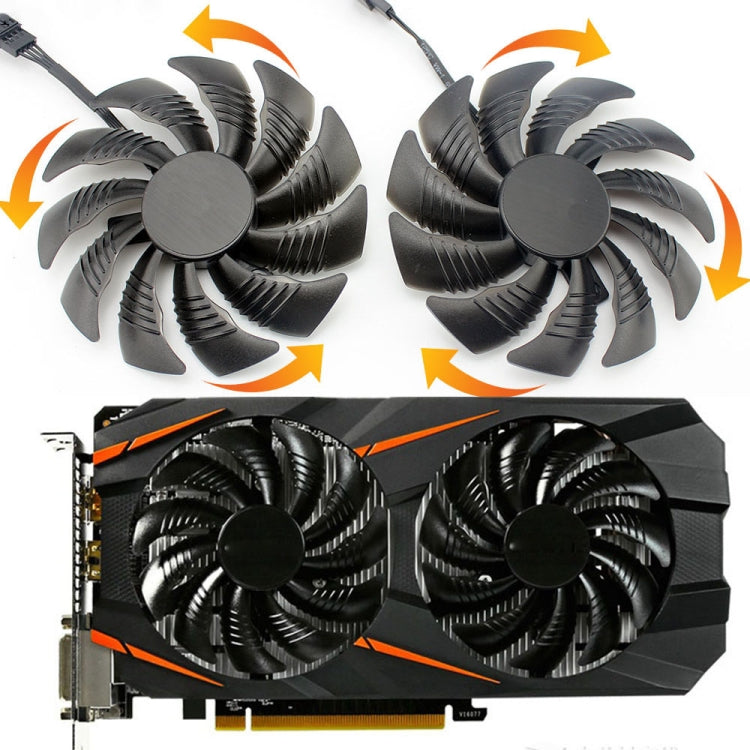 1 Pair 88MM 4 Pin Computer Graphics Card Cooling Fan For Gigabyte GeForce GTX1060 1070 GTX1050ti GTX960 RX570 RX470 - HoMEdemic™ 