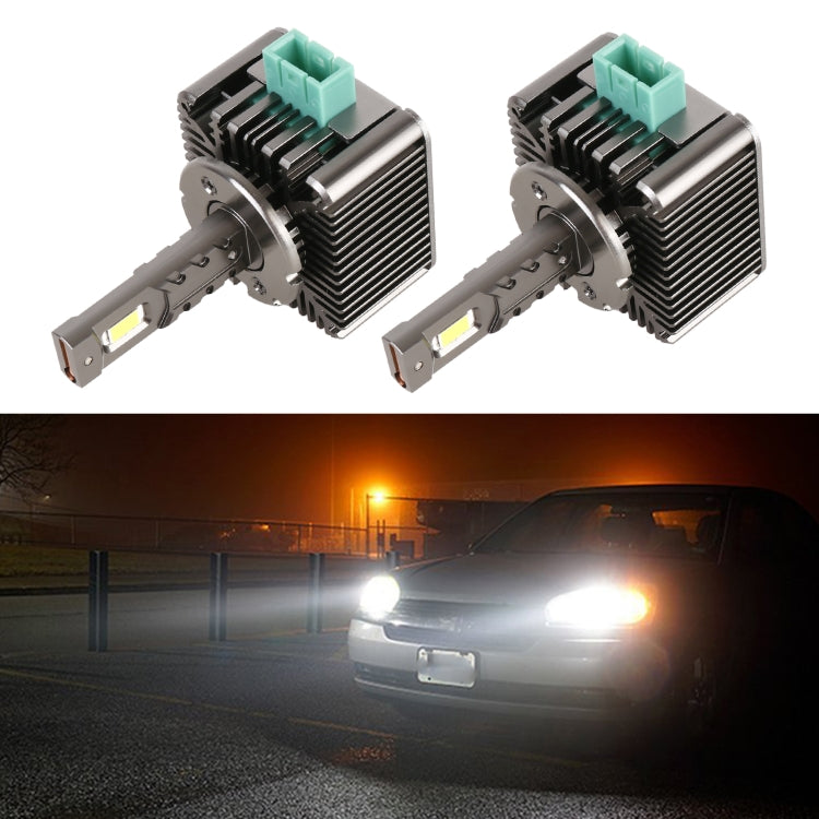 1 Pair D Series D3 Car HID Ballast to LED Headlight DC12V 35W 6000K 7000LM, 7040 Lamp Bead, D3 - HoMEdemic™ 