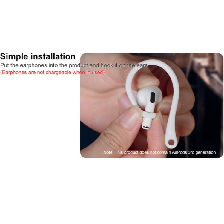 1 Pair imak Wireless Earphones Silicone Anti-lost Lanyard Ear Hook For AirPods 3(White) - HoMEdemic™ 