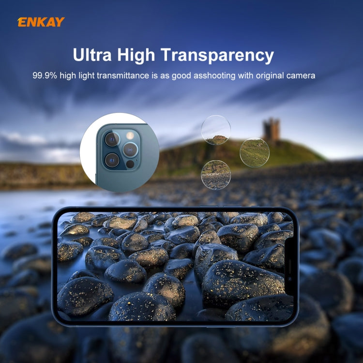 1 Set For iPhone 12 Pro / 12 Pro Max ENKAY Hat-Prince 0.2mm 9H 2.15D Round Edge Rear Camera Lens Tempered Glass Film 3pcs/Set - HoMEdemic™ 