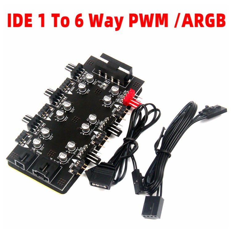 1 to 6 PWM / ARGB HUB Extender IDE Interface, 1 to 6 - HoMEdemic™ 