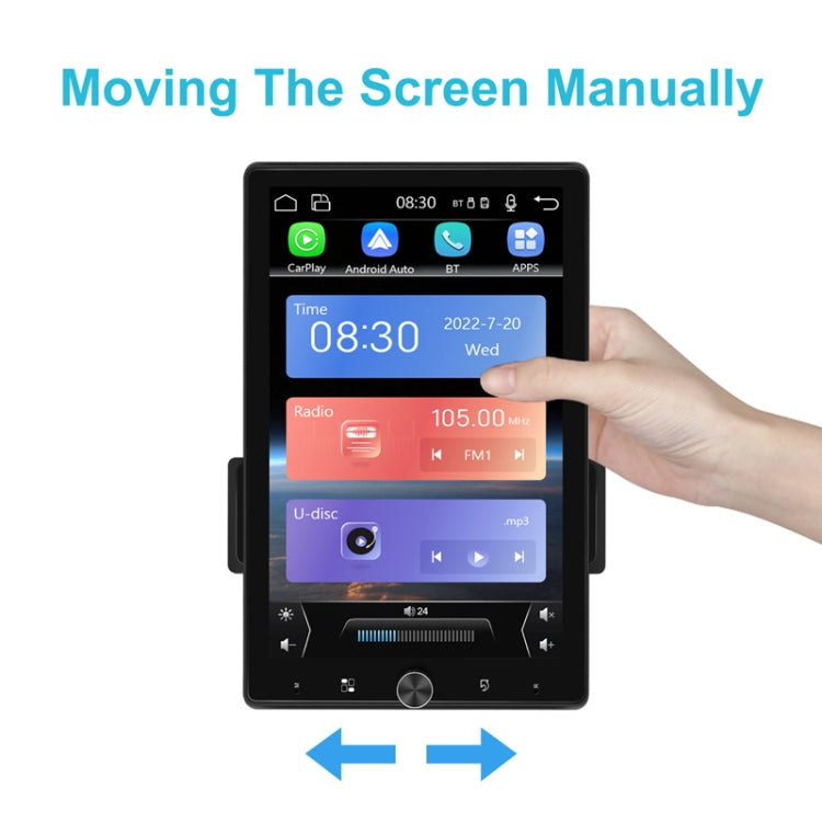 10.4 Inch MP5 Single Butt Vertical Screen Manual Rotation Android Navigation With Wireless Carplay Backup Camera(Standard) - HoMEdemic™ 