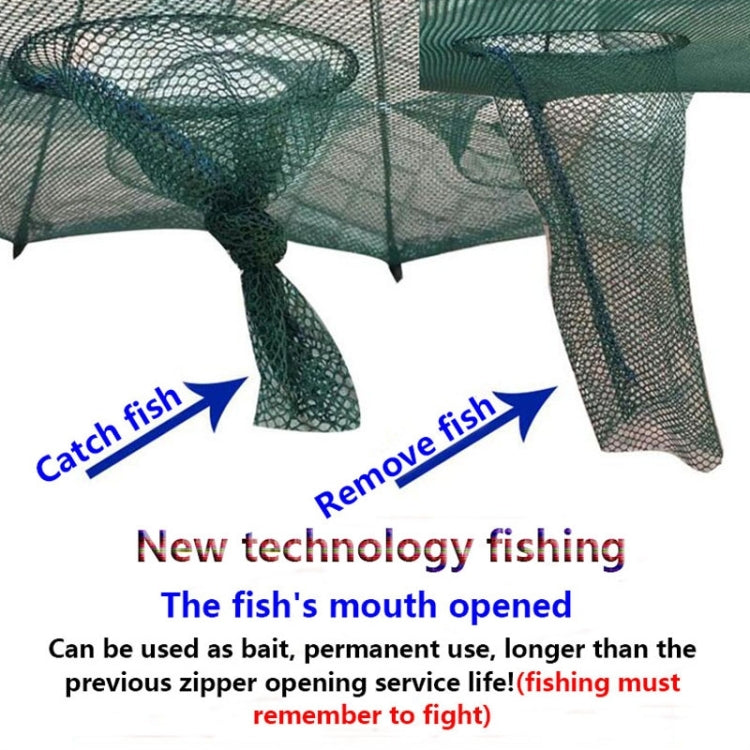 10 Holes Automatic Foldable Fishing Net Nylon Shrimp Crab Minnow Trap Fish Cast Net Fishing Tackle, 10 Holes - HoMEdemic™ 