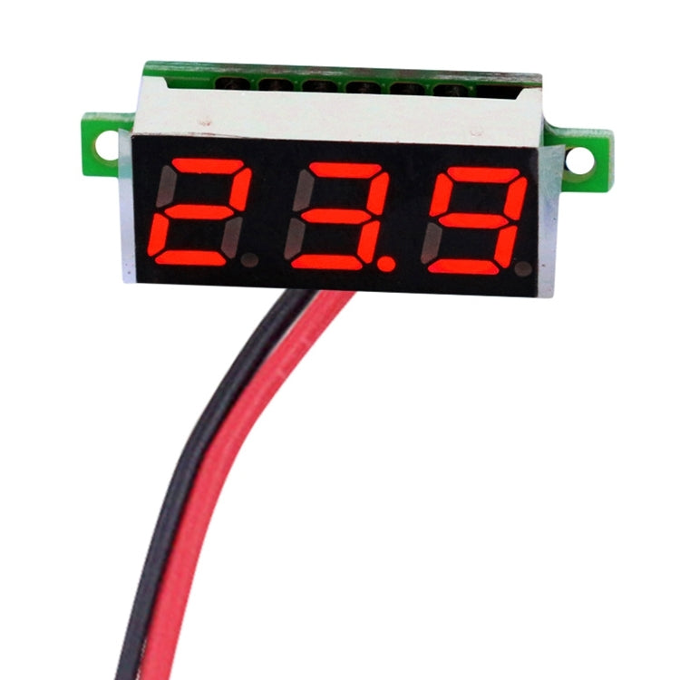 10 PCS 0.28 inch 2 Wires Adjustable Digital Voltage Meter, Color Light Display, Measure Voltage: DC 2.5-30V - HoMEdemic™ 