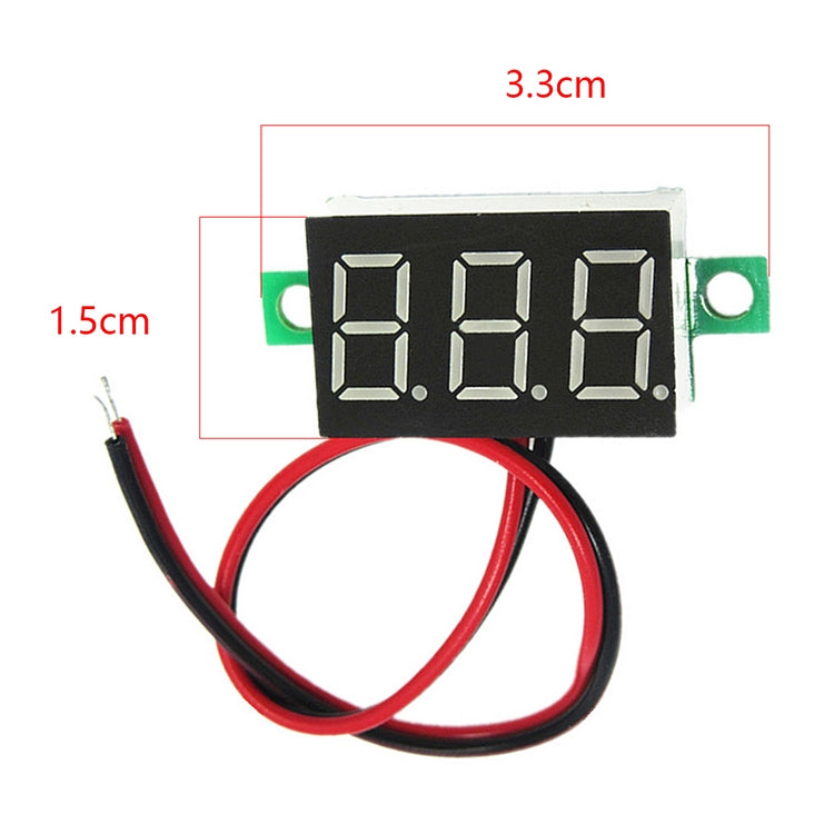 10 PCS 0.36 inch 2 Wires Digital Voltage Meter, Color Light Display, Measure Voltage: DC 2.5-30V - HoMEdemic™ 