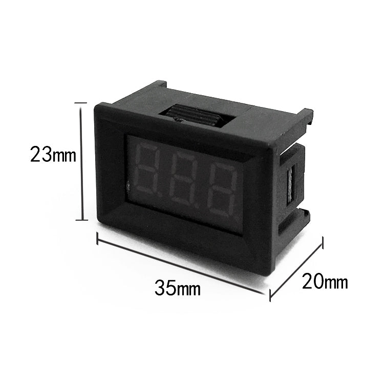 10 PCS 0.36 inch 3 Wires Digital Voltage Meter with Shell, Color Light Display, Measure Voltage: DC 0-100V - HoMEdemic™ 