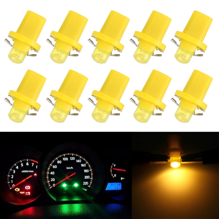 10 PCS 0.4W B8.5 Wedge Instrument Panel COB LED Light Dashboard Gauge Cluster Indicator Lamp Bulb, 0.4W B8.5 - HoMEdemic™ 