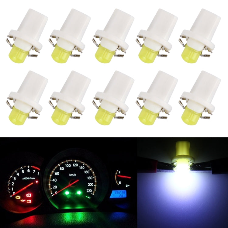 10 PCS 0.4W B8.5 Wedge Instrument Panel COB LED Light Dashboard Gauge Cluster Indicator Lamp Bulb, 0.4W B8.5 - HoMEdemic™ 